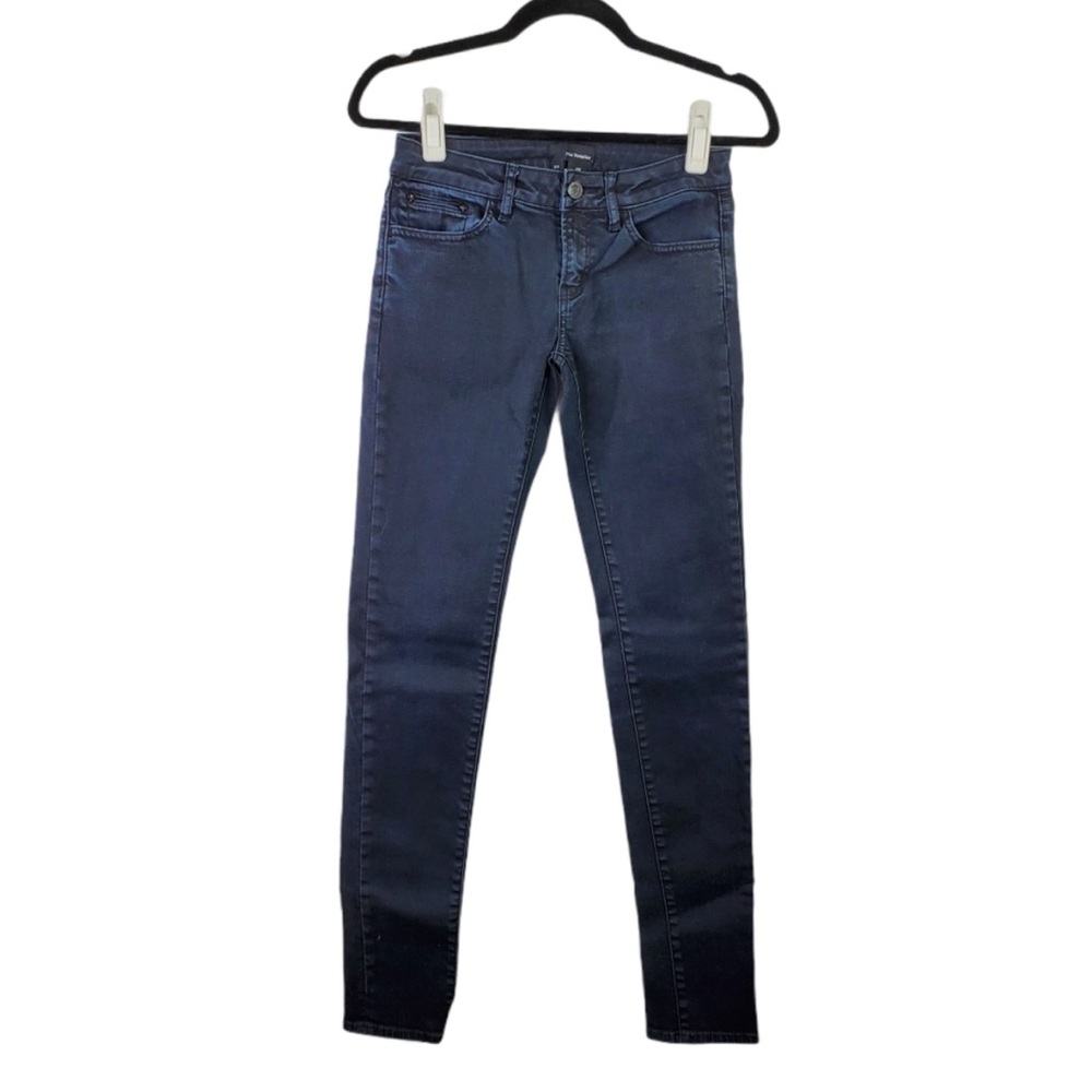Kooples FP Straight Leg Skin Soft Women 26 Navy‎ Skull Studs